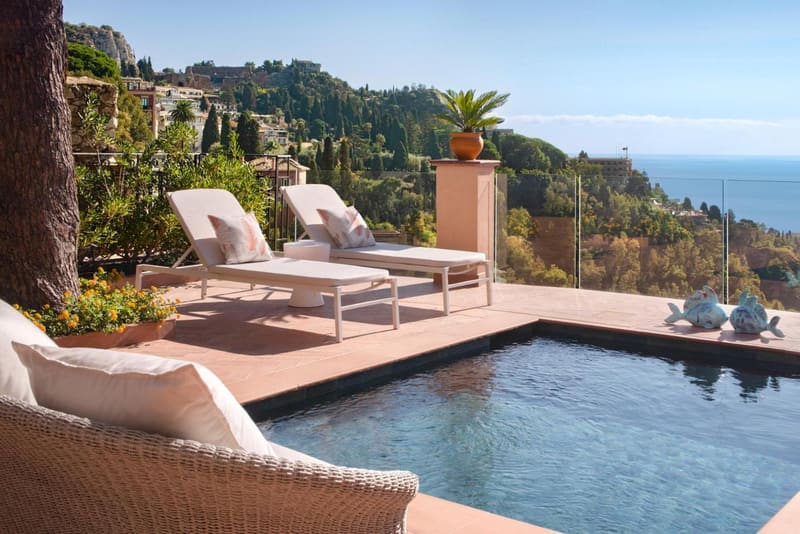 Private plunge pool at San Domenico Palace, Taormina, A Four Seasons Hotel, Taormina