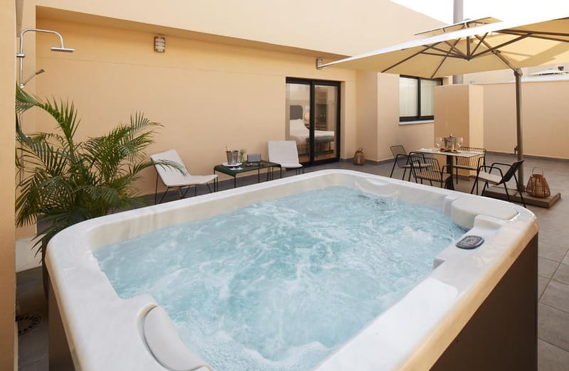 Private hot tub at Eurostars Málaga, Malaga