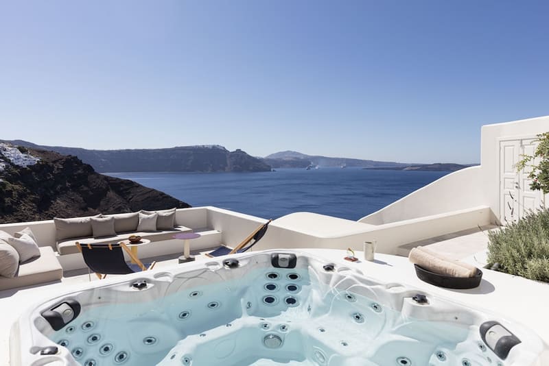 Private plunge pool at Canaves Oia Suites - Small Luxury Hotels of the World, Santorini