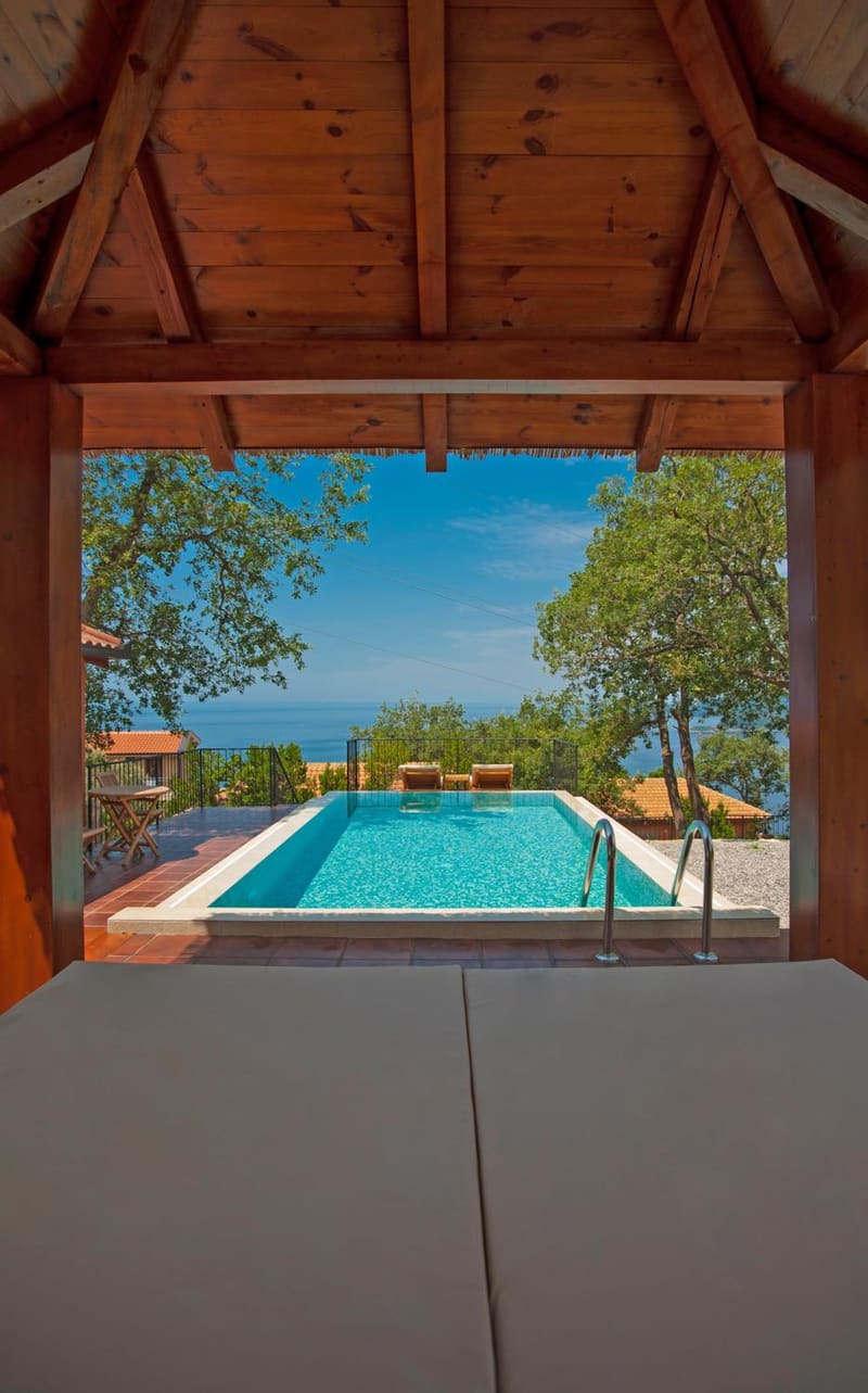Private hot tub at Harmonia Bungalows & Pool, Sveti Stefan — photo 2