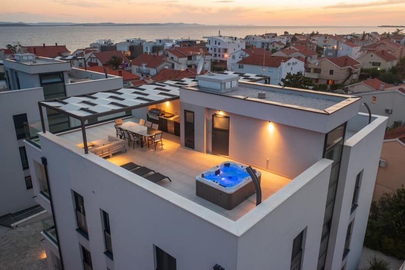 Private hot tub at Adria Concept boutique apartments, Zadar