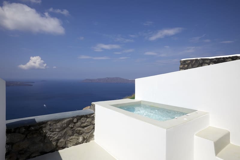 Private hot tub at Santorini Princess Spa Hotel, Santorini