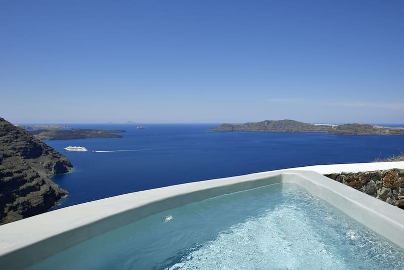 Private hot tub at Santorini Princess Spa Hotel, Santorini
