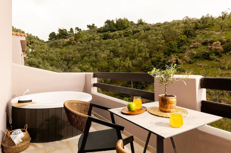 Private hot tub at Avaton Suites & Villa Philian Collection, Skiathos, photo 3