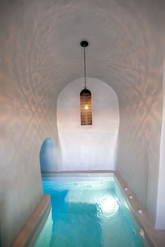 Private hot tub at Aloia Villas, Santorini