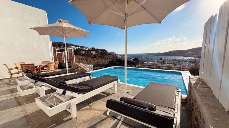 Private plunge pool at Amperian Mykonos Suites & Villas, Mykonos — photo 4