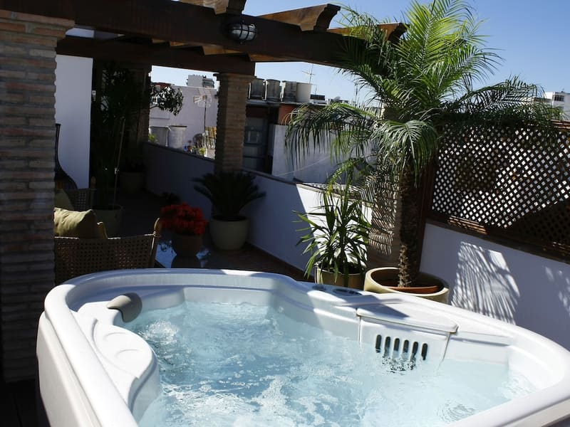 Private hot tub at La Villa Marbella, Marbella