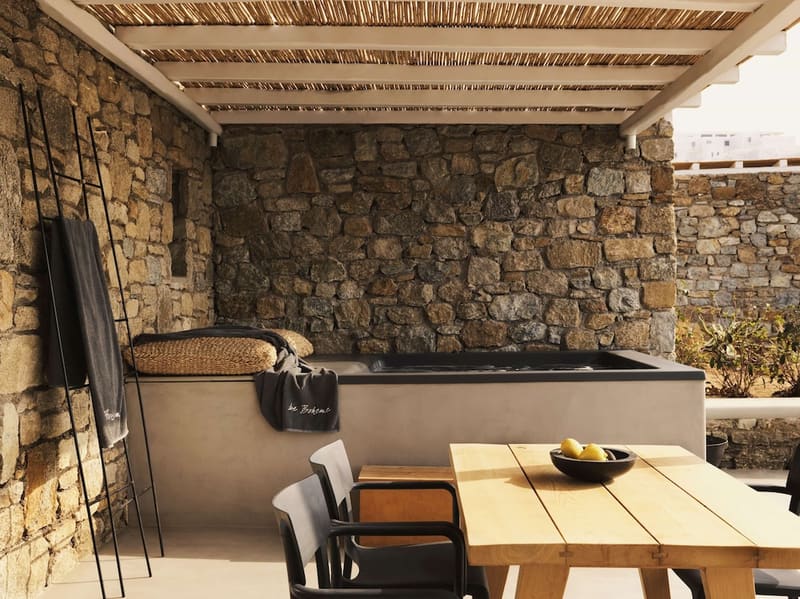 Private hot tub at Boheme Mykonos Town - Small Luxury Hotels of the World, Mykonos