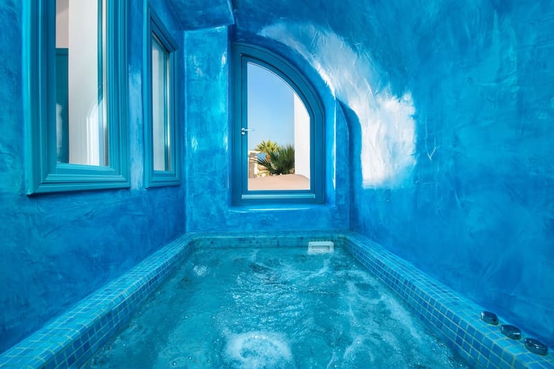 Private hot tub at Evgenia Villas & Suites by Calm Collection, Santorini