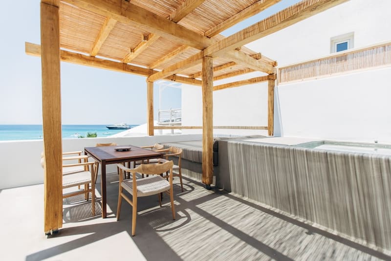 Private hot tub at Branco Mykonos, Mykonos