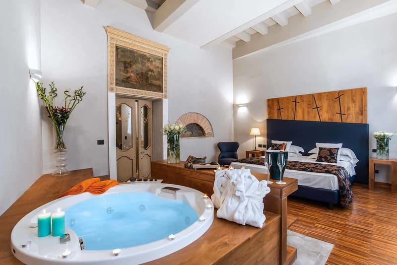 Private hot tub at The Code Hotel, Rome