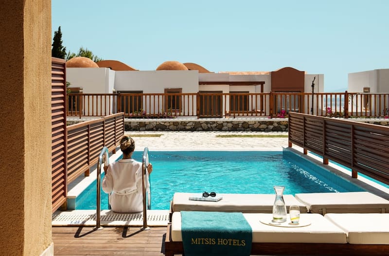 Private hot tub at Mitsis Selection Blue Domes, Kos — photo 6