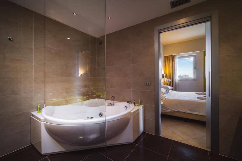 Private jacuzzi at Jazz Hotel, Olbia