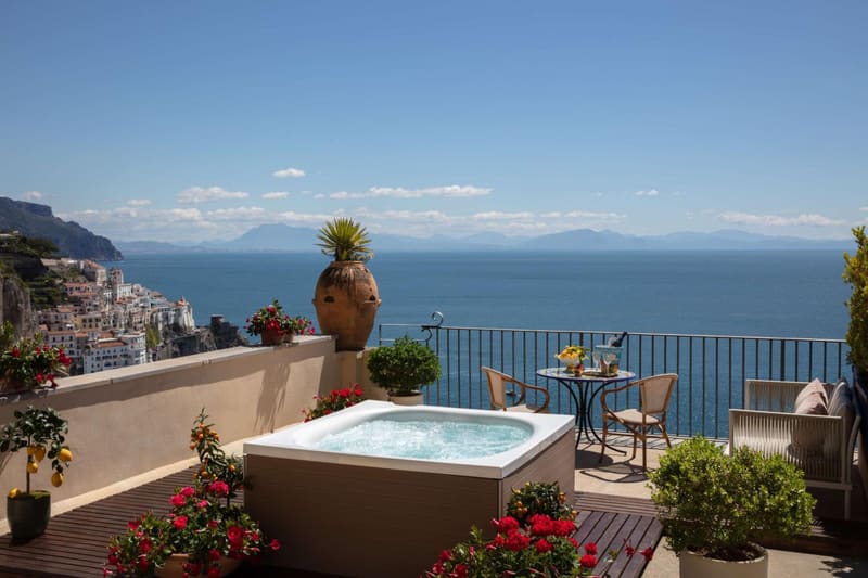 Private hot tub at Anantara Convento di Amalfi Grand Hotel, Amalfi