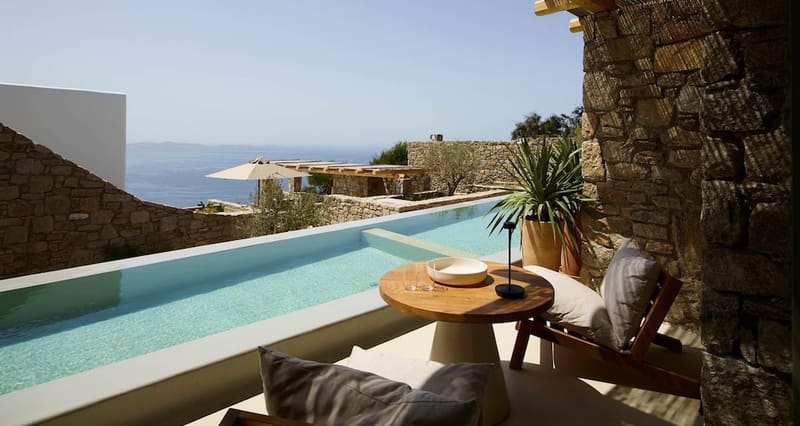 Private hot tub at Collini Hotel Mykonos, WorldHotels Elite, Mykonos — photo 6