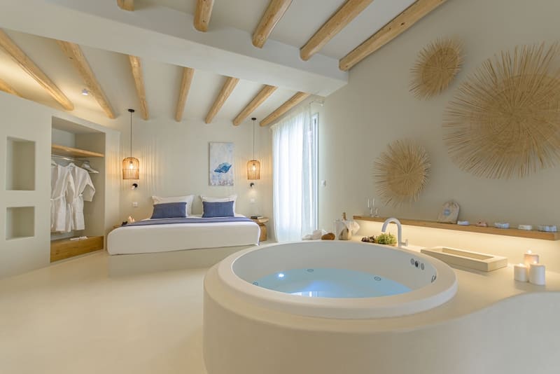 Private hot tub at Antony Suites - Adults Only, Naxos