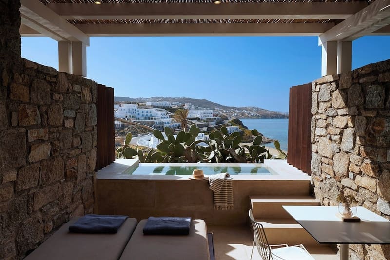 Private plunge pool at Bill&Coo Mykonos, Mykonos