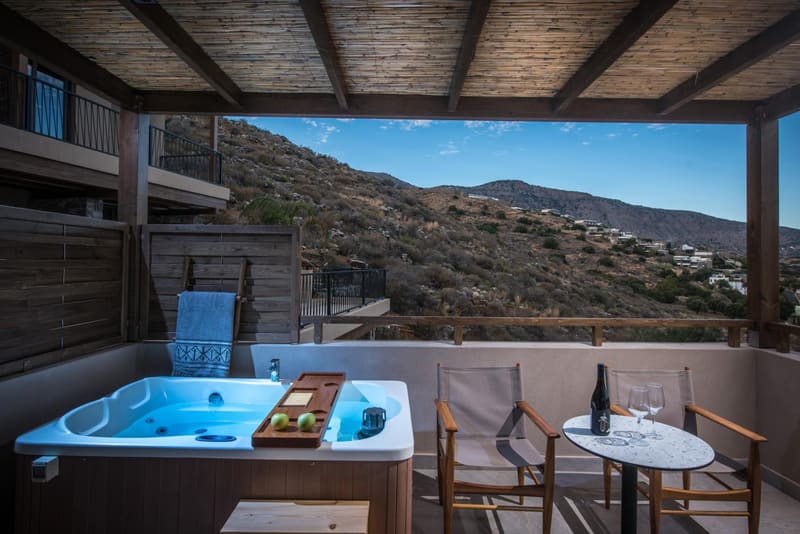 Private hot tub at Enorme Infinity Elounda - Adults Only, Elounda