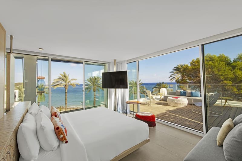Private plunge pool at W Ibiza, Ibiza
