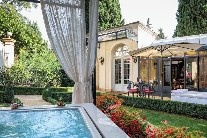 Private hot tub at Villa Gallici Hôtel & Spa, Aix-en-Provence
