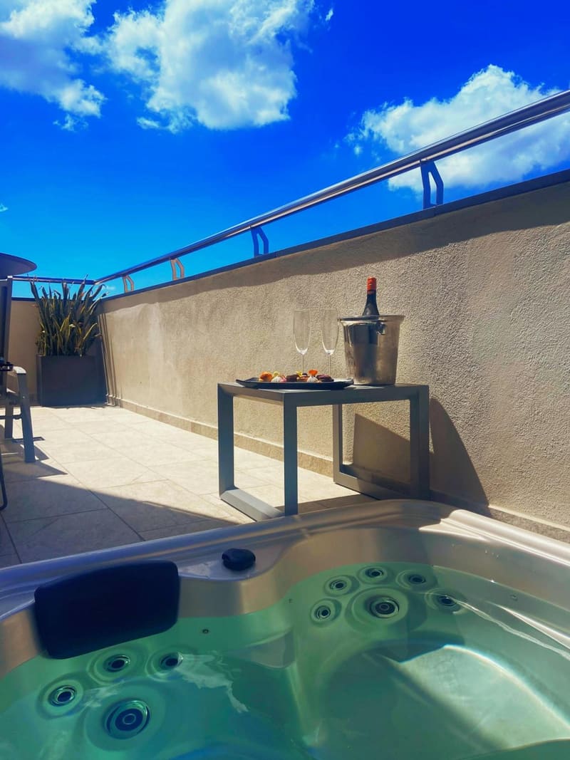 Private hot tub at The Embassy Valletta Hotel, Valletta