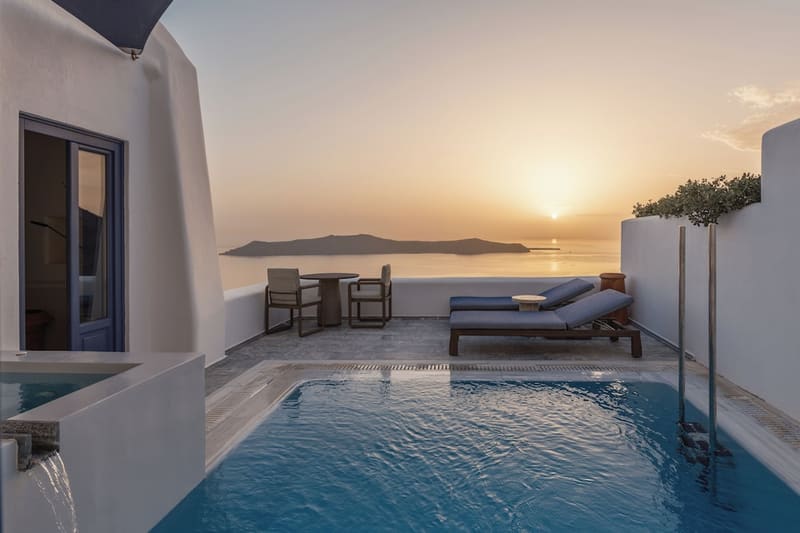 Private plunge pool at Homeric Poems, Santorini — photo 3