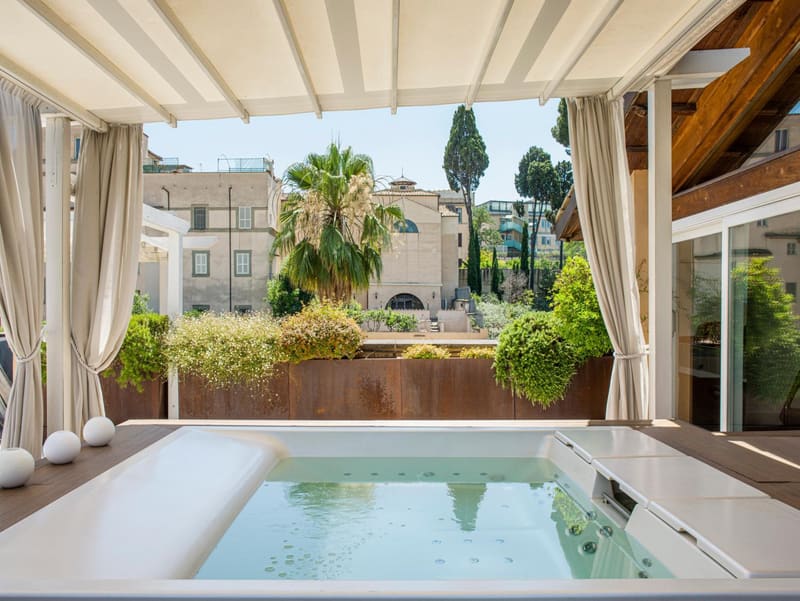 Private hot tub at Villa Agrippina, a Gran Meliá Hotel - The Leading Hotels of The World, Rome
