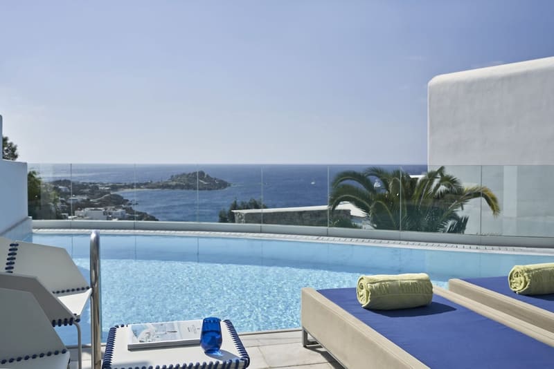 Private hot tub at Myconian Ambassador Hotel Relais & Chateaux, Mykonos, photo 5