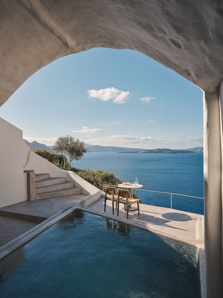 Private plunge pool at Andronis Boutique Hotel, Santorini