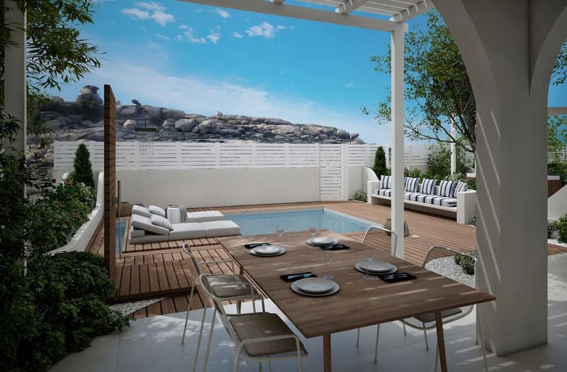 Private hot tub at Kedros Villas, Naxos, photo 2