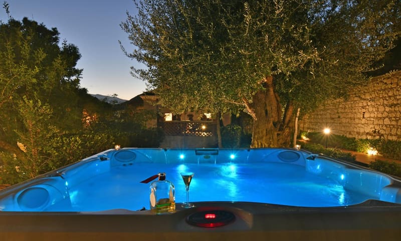 Private jacuzzi at Villa Siciliana Taormina, Taormina