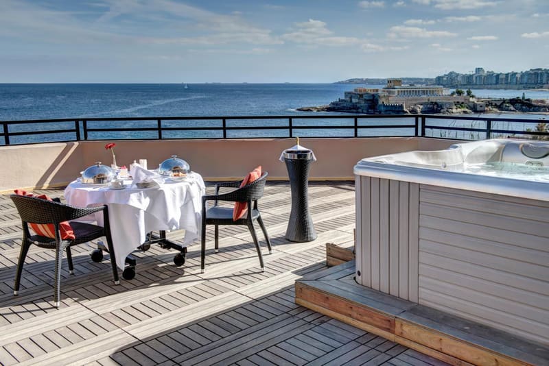 Private hot tub at Radisson Blu Resort, Malta St. Julian's, St Julian's