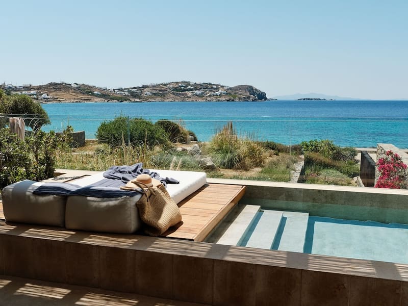 Private plunge pool at The Coast Bill&Coo - Adults Only, Mykonos