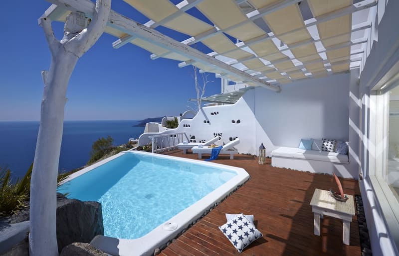 Private plunge pool at Athermi Suites - Adults Only, Santorini