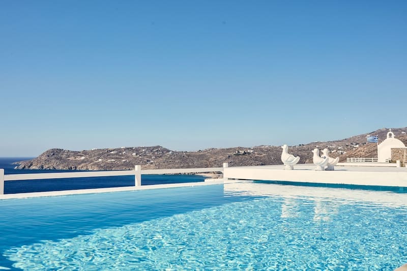 Private hot tub at Myconian Villa Collection, Mykonos — photo 5