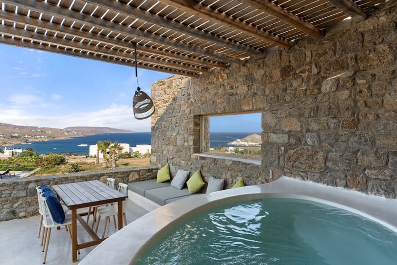 Private plunge pool at Myconian Crown Suites, Mykonos — photo 4