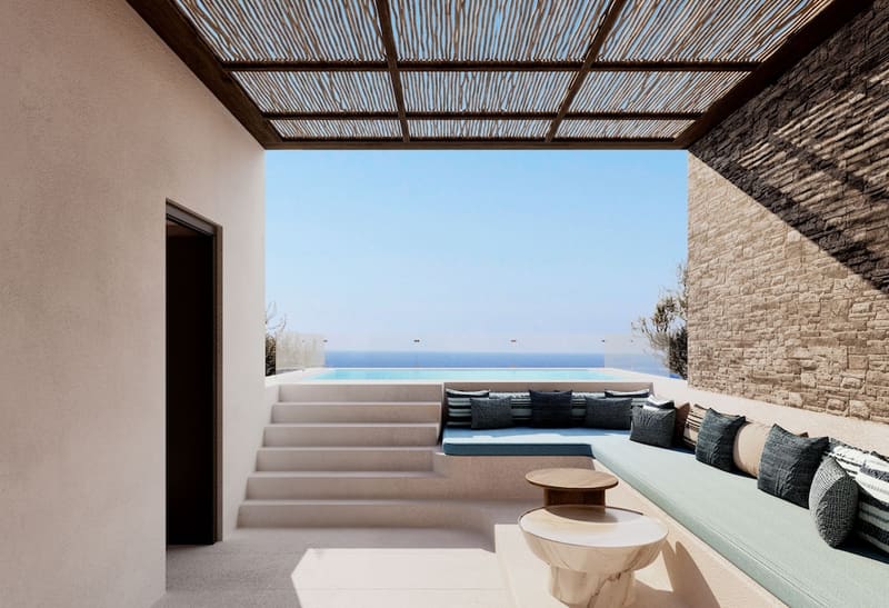 Private plunge pool at Vione Paros Hotel, Paros, photo 3