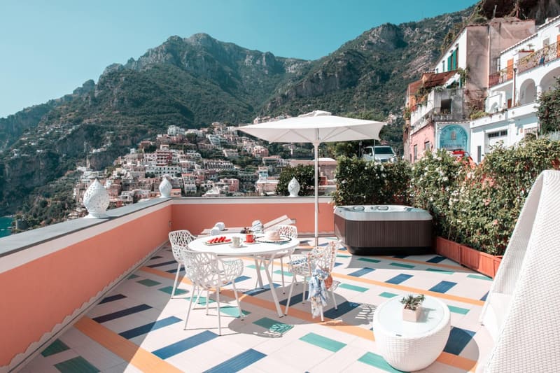 Private hot tub at Hotel Eden Roc, Positano