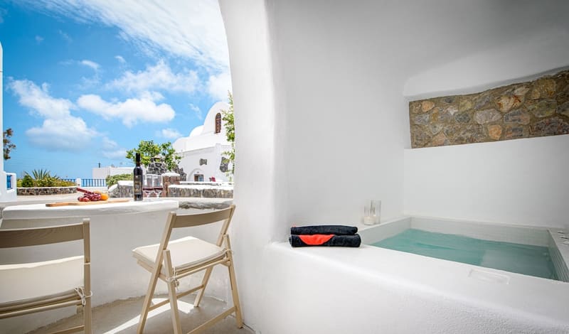 Private plunge pool at Anatoli Hotel and Spa, Santorini