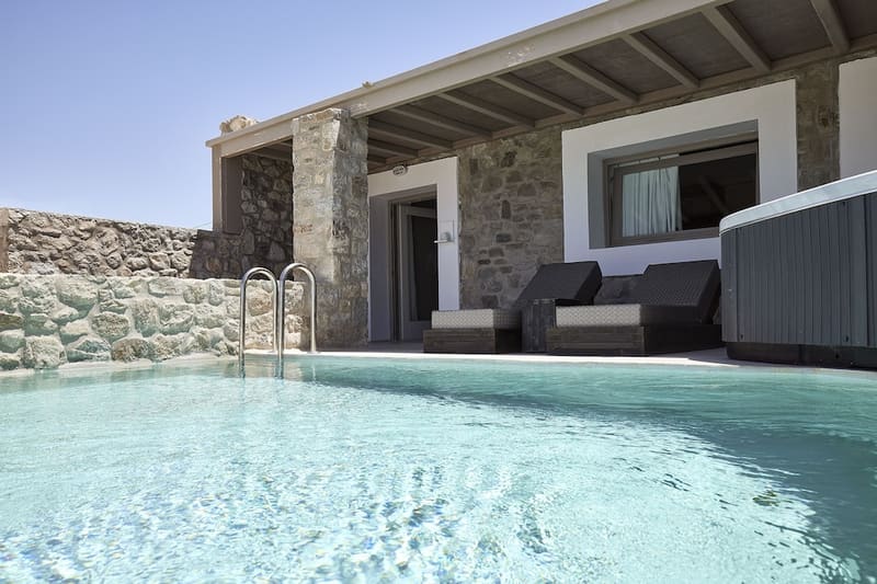Private hot tub at Amazon Mykonos Resort & Spa, Mykonos — photo 6