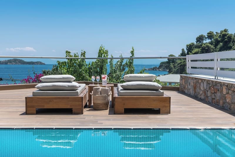 Private hot tub at Kassandra Bay Resort, Suites & Spa, Skiathos — photo 3