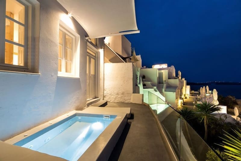 Private hot tub at Armeni Village Rooms & Suites, Santorini — photo 6