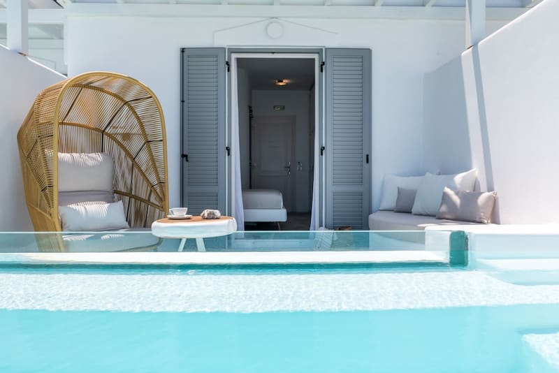 Private plunge pool at Lilly Residence-All Sea View Suites | Adults Only, Paros, photo 4