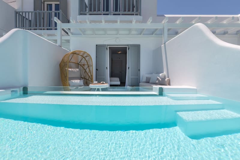 Private plunge pool at Lilly Residence-All Sea View Suites | Adults Only, Paros, photo 2