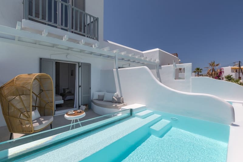 Private plunge pool at Lilly Residence-All Sea View Suites | Adults Only, Paros, photo 6