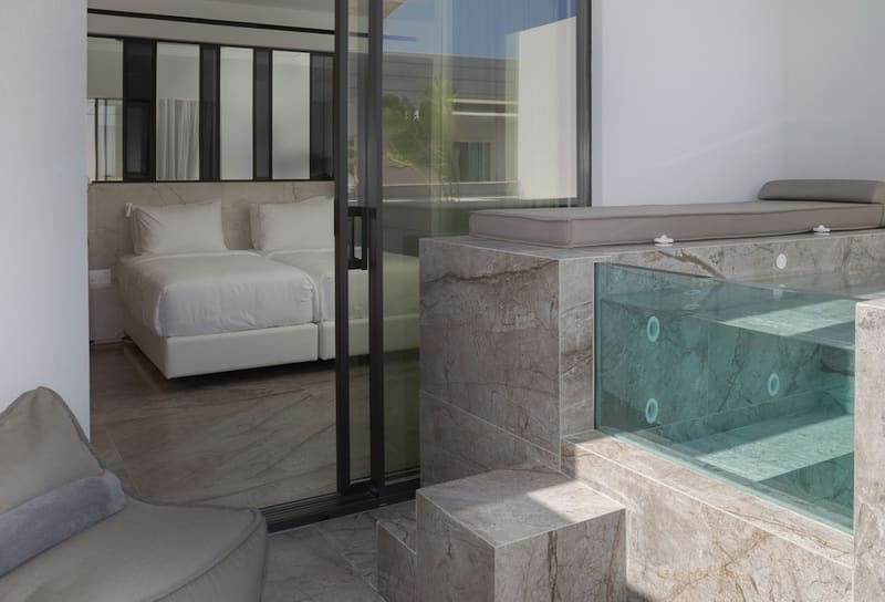 Private plunge pool at Ethereal White Resort Hotel & Spa - Adults Only, Heraklion
