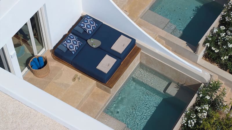 Private plunge pool at Avant Mar Paros, Paros