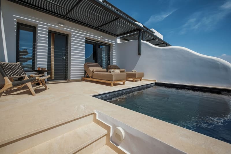 Private plunge pool at Asty Mykonos Hotel & Spa -World of One Hotel Group, Mykonos