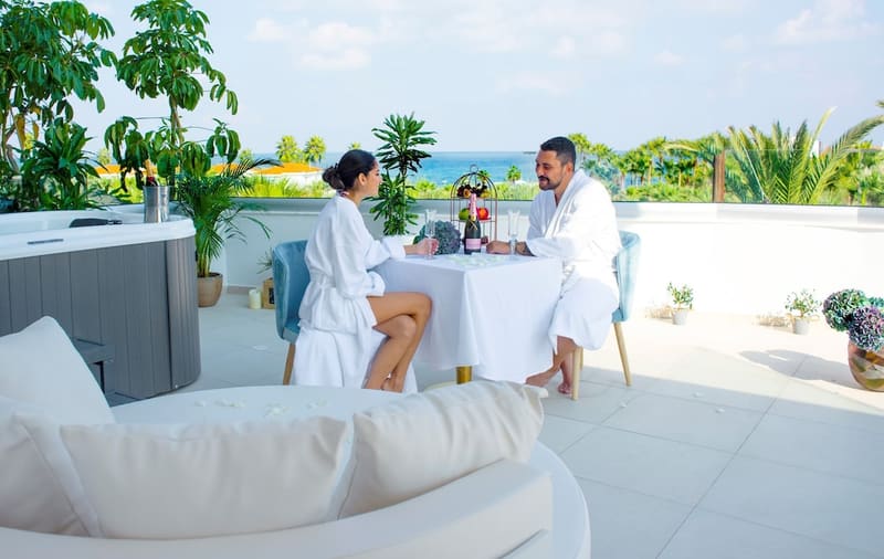 Private jacuzzi at At Herbal Boutique Hotel & Spa, Protaras