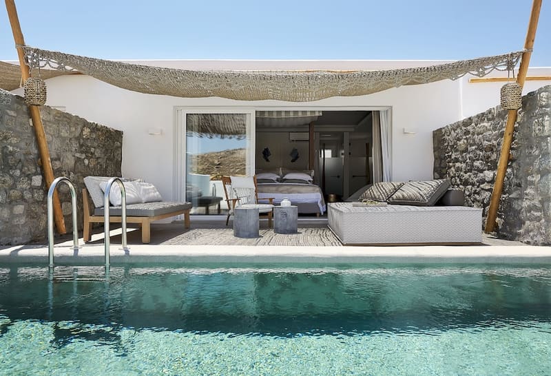 Private hot tub at Palladium Hotel, Mykonos — photo 3